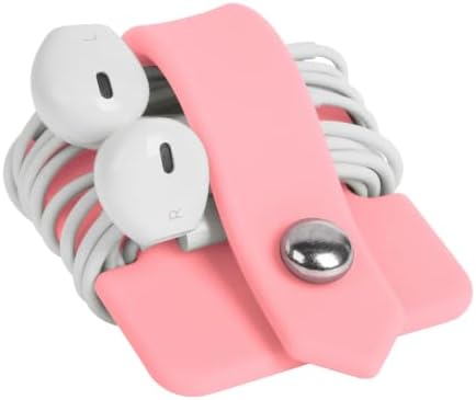 Cord Organizer Earbuds Holder Earphone Wrap Earphones Organizer Headset Headphone Earphone Wrap Winder Cord Manager Cable Winder Set of 3(Pink) - Image 5