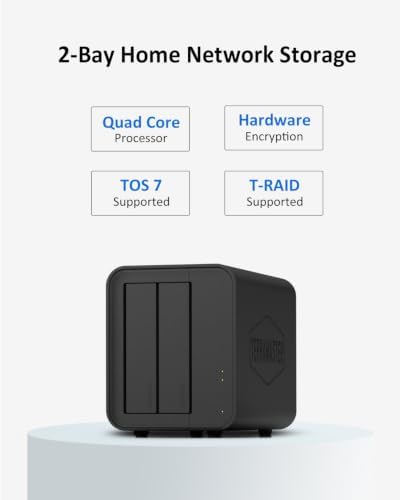 TERRAMASTER F2-212 2-Bay NAS Quad Core CPU, DDR4 RAM (Diskless) - Image 2