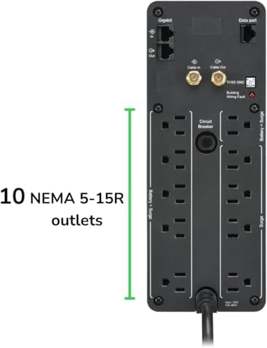 APC BR1500MS2 Pure Sine Wave UPS Battery Backup & Surge Protector - Image 2
