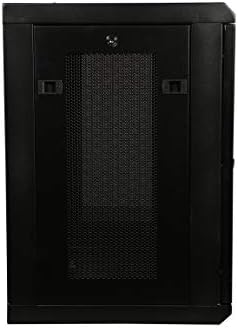 Rosewill 12U 19" Wall Mount Rack Cabinet Enclosure, with 3 Side Locking Mesh Door 16.5" Deep, Switch-Depth, Black - RSWM-12U002 - Image 3