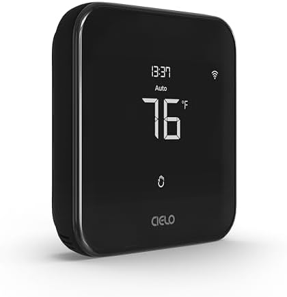 Cielo Smart Thermostat Eco for Central HVAC, Energy Star Certified (Black) by CieloBreez