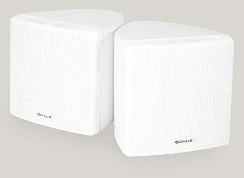 Rockville Cube 70V White 3.5" Commercial Restaurant Wall Speakers Pair by Rockville