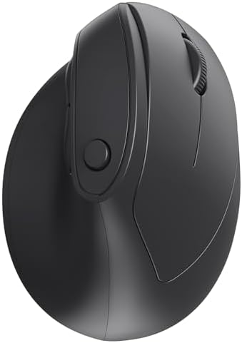 Ergonomic Mouse, USB+Bluetooth Dual Connection, Wireless Vertical Mouse for Reducing Wrist Pain, 1000/1600/2400 DPI, Ergo Mouse with Quiet Click for Windows Mac OS PC Computer Laptop, Black by Unknown
