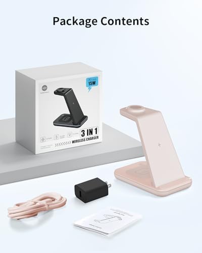 Charging Station for Apple Wireless Charger: 3 in 1 Phone Charger Stand for iPhone 17 16 15 14 13 12 11 SE X Pro Max Plus - Apple Watch Ultra 11 10 9 8 SE 7 6 5 4 3 - Air-Pods 2 3 Pro - Image 6