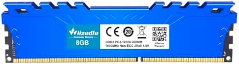 DDR3 RAM 32GB Kit (4x8GB) 1866MHz CL13 UDIMM, Desktop Memory Module PC3-14900 240-Pin 1.5V 2Rx8 Dual Rank Non-ECC Unbuffered PC Computer RAM Stick Upgrade - Blue - Image 2
