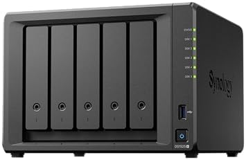 Synology DS1525+ Video Editing & Production Server - Scale to 300TB, 10GbE Ready & Multi-User Workflows (5-Bay Diskless NAS) by Synology