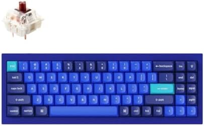 Keychron Q7 Wired Custom Mechanical Keyboard, 70% Layout QMK/VIA Programmable Macro with Hot-swappable Gateron G Pro Brown Switch Double Gasket Compatible with Mac Windows Linux - Navy Blue A by Keychron