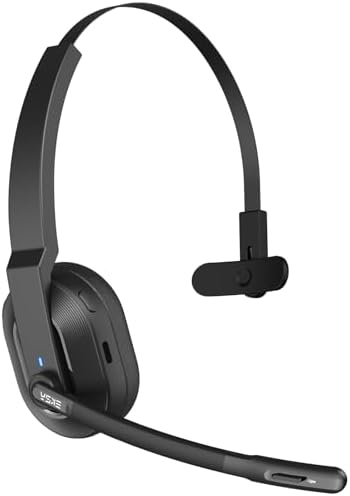 EKSA H5SE Bluetooth Headset, Wireless Headset with Microphone ENC Noise Cancellation [45hrs Playtime & 33ft Range], Wireless Business Headphones for Office/HomeOffice/Remote Work/Call Center by EKSA
