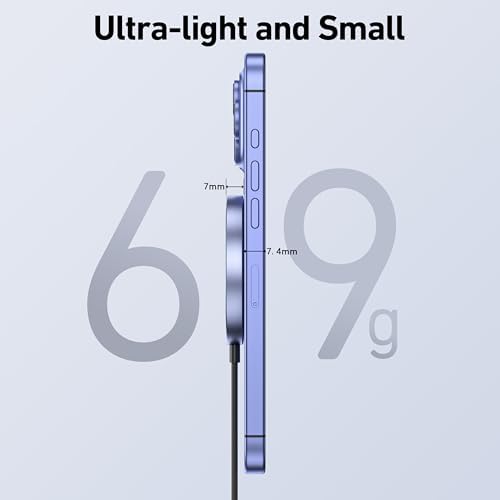 BENFEI Magnetic Wireless Charger Compatible with MagSafe for iPhone 17/16/15/14/13/12, Aluminum, up to 7.5W, 1.5m Cable - Image 3