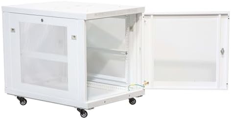 NavePoint 12U Network Cabinet with Perforated Door 12U Wall Mount Server Cabinet White 19 Rack for IT Equipment, AV Devices, Networking Equipment 33" Deep Mid-Depth Server Rack Enclosure - Image 6