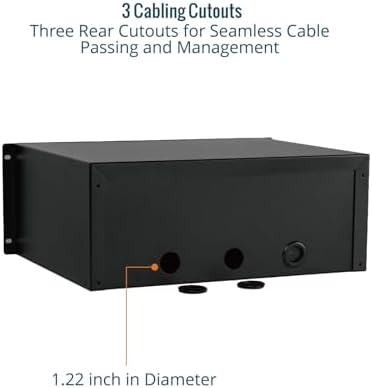 Tecmojo 4U Rack Drawer,Rack Mount Drawer for 19in Network Equipment/Server/AV Rack or Cabinet Enclosure,Sliding and Lockable Server Rack Drawer - Load-Bearing 44lb (20kg),with Cable Management Holes - Image 5