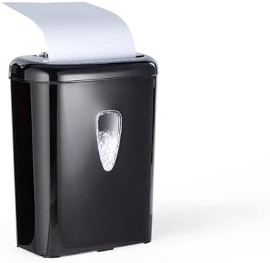 Amazon Basics 6 Sheet High Security Micro-Cut Paper and Credit Card Shredder, P-4 Security Level, Easy to Empty, Black by AmazonBasics