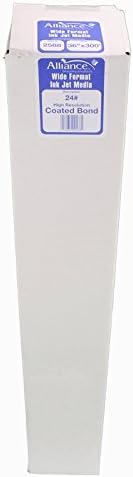 Alliance Wide Format Paper 36" x 300" High Resolution Ink Jet Media Coated Bond Rolls 96 Bright with 2" core For Aqueous and Latex Printers. 1 Roll per Carton 24 LB - Image 4