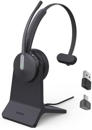 Yealink BH70 Mono Stand, Teams Certified Work Headset for Open Office Home by RedefineYourWorkplace