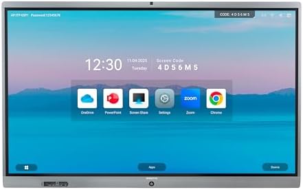 Innovo 65" Smart Interactive Whiteboard - 4K UHD Touch Screen Smart Board with Built-in 48MP AI Camera, Mic & Speakers, Android 14 OS, 8GB RAM & 128GB Storage, 20-Point Multi-Touch by Unknown