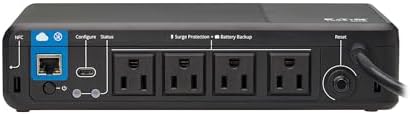 Eaton Tripp Lite BC600RNC 600VA Small UPS 300W 4 Outlets 5ft Extension Cord - Image 3