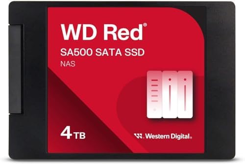 Western Digital 4TB WD Red SA500 NAS 3D NAND Internal SSD Solid State Drive - SATA III 6 Gb/s, 2.5"/7mm, Up to 560 MB/s - WDS400T2R0A by Sandisk