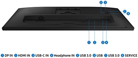 SAMSUNG S40A Series 24-Inch FHD 1080p Computer Monitor, 75Hz, IPS Panel, HDMI, DisplayPort, USB-C, Height Adjustable Stand, 3 Yr WRNTY (LS24A400UJNXZA),Black - Image 6