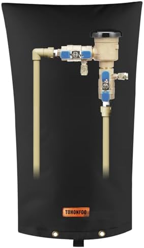TOHONFOO Backflow Preventer Cover, Pipe Freeze Insulation, 14"Wx26"H, Black by TOHONFOO