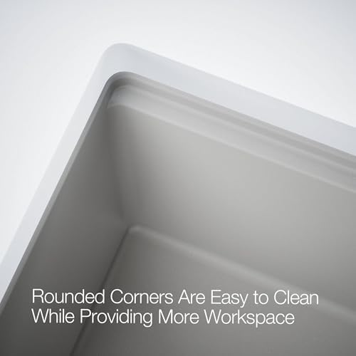 KOHLER Billings™ 32-1/2" Undermount Kitchen Sink, Single-Bowl Sink, Neoroc, K-33710-CM7, Matte Graphite - Image 6