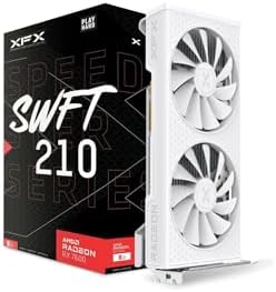 XFX Speedster SWFT210 Radeon RX 7600 Graphics Card White with 8GB GDDR6 HDMI 3xDP, AMD RDNA 3 RX-76PSWFTWY by XFX