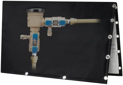 2-Way Open Backflow Preventer Insulation Cover, 36" Wx24 H, Black by Bonnary