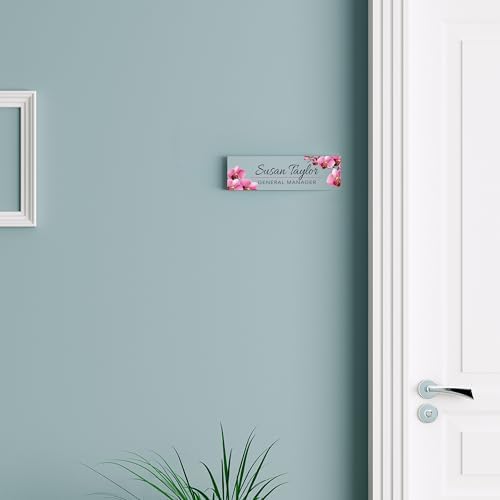 ARTBLOX Personalized Acrylic Desk Name Plate, Orchids Flowers, Card Holder - Image 6