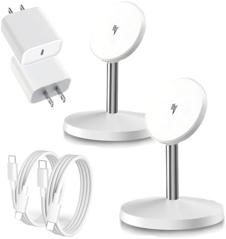 Magnetic Wireless Charger iPhone Charger Stand 2Pack Fast Stand Magnet Pad by Unknown