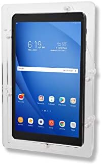 Anti-Theft Acrylic VESA Enclosure for Galaxy TAB A E S 8" 8.4" Tablet with Free Wall Mount Kit & 90-Degree Angle Charge Cable (TAB A 8.0 2018 SM-T387, Clear) - Image 2
