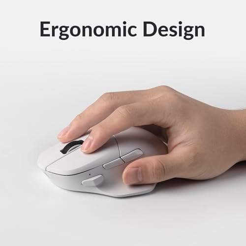 Keychron M7 Wireless Mouse, 26K DPI, 2.4 GHz/Bluetooth/Wired, 63g, White - Image 5