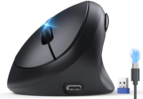 TECKNET Ergonomic Mouse, Bluetooth 5.0/3.0 & USB A, Wireless Vertical Mouse by Tecknet