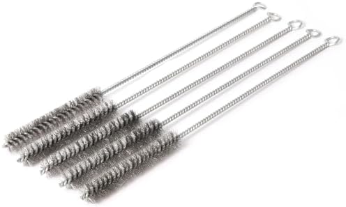 12 Inch Pipe Cleaning Brush Set with Stainless Steel Bristles, Steel Wire Tube Brush Kit for Auto Parts Polishing, Machining, Bottles, Tubes, Etc.（13mm-5pcs） by WMXXBRU