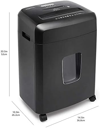 Amazon Basics 15-Sheet Cross Cut Paper Shredder for Home and Office, CD/Credit Card Shredder with 6 Gallon Wastebasket, Black - Image 6