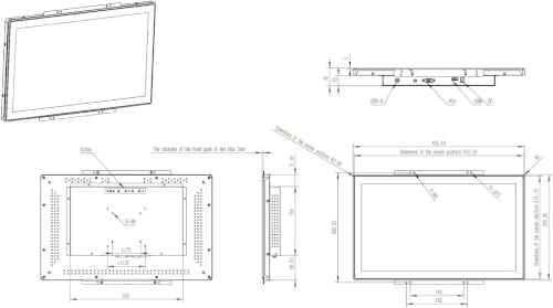 18.5 Inch Industrial Touch Monitor Open Frame VESA+Panel Mount for Kiosk Automation POS Vending Digital Signage - Image 4