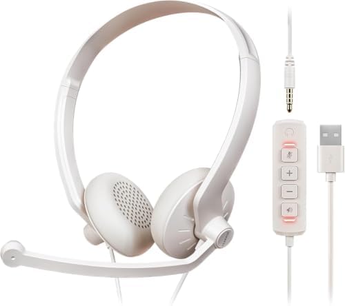 FEABASK USB Headset with Microphone for PC Computer Comfortable by FEABASK