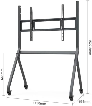 Mobile Smart Board Portable Stand and Rolling Floor TV Cart for 65-86 Inch Interactive Whiteboards or TV, Lockable Wheels, Home Office School Classroom - Image 2
