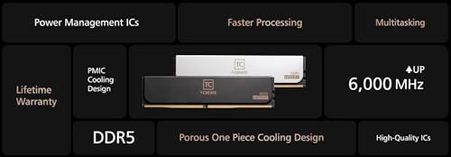 TEAMGROUP T-Create Expert Overclocking 10L CL42 DDR5 128GB Kit (2 x 64GB) 6400MHz (PC5-51200) Intel XMP 3.0 & AMD Expo Compatible Desktop Memory Module Ram White - CTCWD5128G6400HC42CDC01 - Image 5