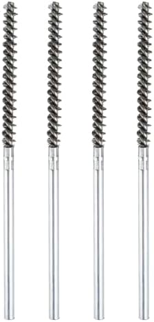 HARFINGTON 4pcs Wire Bore Brush Set 7 Inch Length 5/16 Inch Shank Stainless Steel Bristles Cleaning Brush for Clean Car Part Tube Kitchen Garage by HARFINGTON