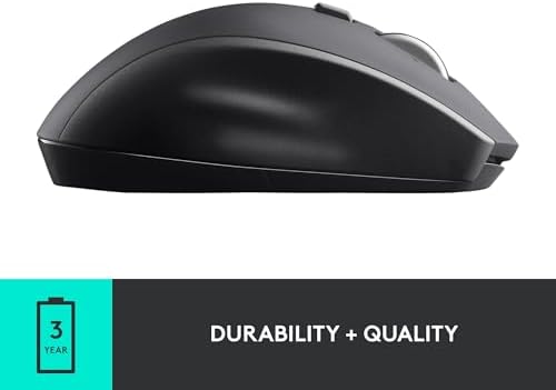 Logitech M705 Marathon Full Size 2.4 GHz Wireless Mouse - Black - Image 5