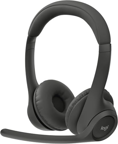 Logitech Zone 300 Wireless Bluetooth Headset with Noise-Canceling Microphone, Compatible with Windows, Mac, Chrome, Linux, iOS, iPadOS, Android- Black (Renewed) by Amazon+Renewed