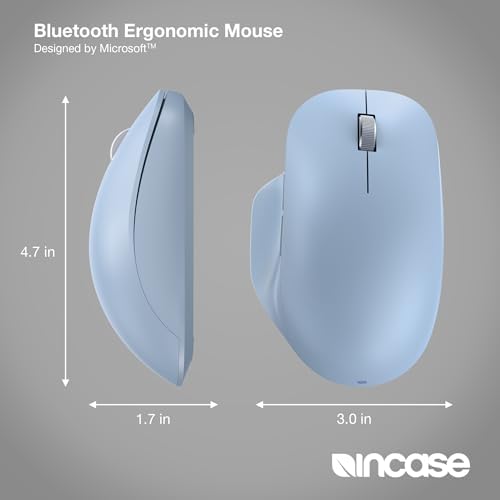 Incase Bluetooth Ergonomic Mouse Designed by Microsoft, Pastel Blue - Image 4