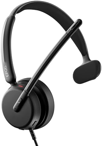 EPOS Impact 430 Mono On-Ear Wired USB-C and USB-A Headset with Noise-Canceling Mic, Plug-and-Play, Clear Audio, Lightweight Comfort, Suitable for Remote Work, Office Calls, and Online Meetings by EPOS