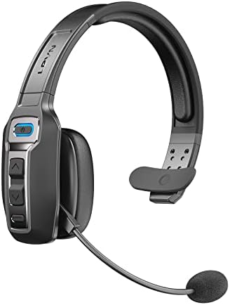 LEVN Bluetooth Headset with Microphone, Trucker Bluetooth Headset with AI Noise Cancelling & Mute Button, Wireless On-Ear Headphones 65 Hrs Working Time, for Trucker Home Office Remote Work Zoom by LEVN