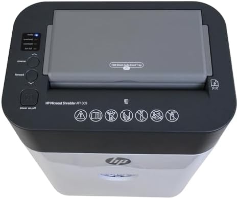 HP - Micro Cut Paper Shredder, 9-Sheet Manual, 100-Sheet Auto Feed - Image 4