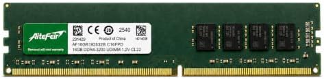 Altefeir 16GB DDR4 3200MHz Desktop RAM, 1.2V Low Voltage PC Memory Module for Gaming/Office/Workstation, Compatible with Intel & AMD Motherboards, Plug and Play Stable Performance by Unknown