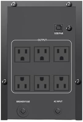 Ups Battery Backup and Surge Protector,Computer Uninterruptible Power Supply Units,Battery Backup Intelligent LCD,Uninterruptible Power Supply,Battery Backup for Computer 1500VA/900W - Image 2