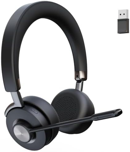 Active Noise Cancelling Headset, Wireless Hybrid ANC Headset, Bluetooth 5.2 by MAIRDI
