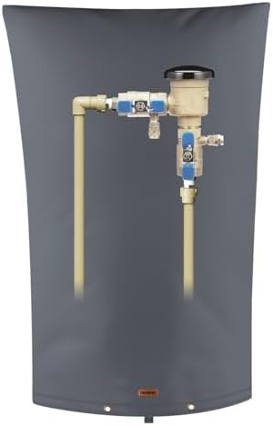 TOHONFOO Backflow Preventer Cover, Pipe Freeze Insulation, 22" Wx34 H, Grey by TOHONFOO