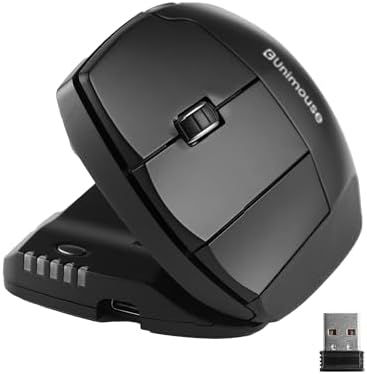 Contour Unimouse: Ergonomic Left and Right Hand Wireless Vertical Mouse Adjustable 35°-70° Tilt Angle, 6 Programmable Buttons for Productivity, Customizable Thumb Rest for Wrist Pain Relief - Image 3