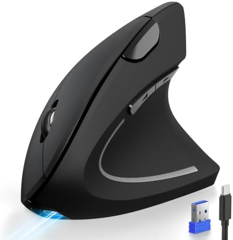 TECKNET Ergonomic Mouse Wireless, Rechargeable Vertical Mice Right Hand by Tecknet